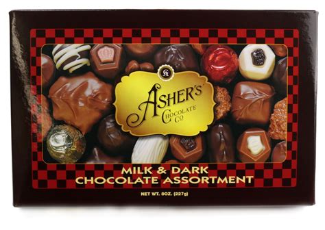 Asher chocolates - Asher's Customer Family: Though our company has expanded over the years, we continue to treat our customers and employees like family. Asher’s Chocolates are made with love. We hope you enjoy them and come back for more. Our Guarantee: Asher’s Chocolates has been making delicious chocolates and candies since 1892, with only the finest ...